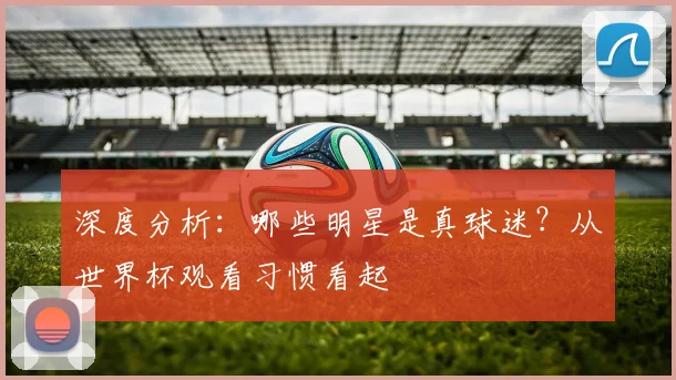 深度分析：哪些明星是真球迷？从世界杯观看习惯看起
