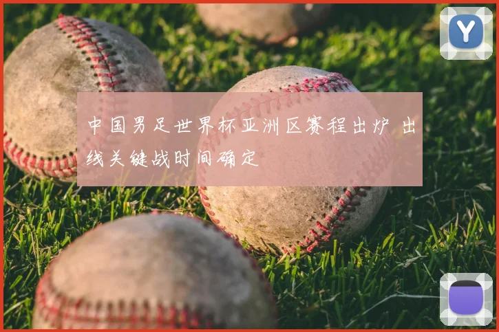 中国男足世界杯亚洲区赛程出炉 出线关键战时间确定